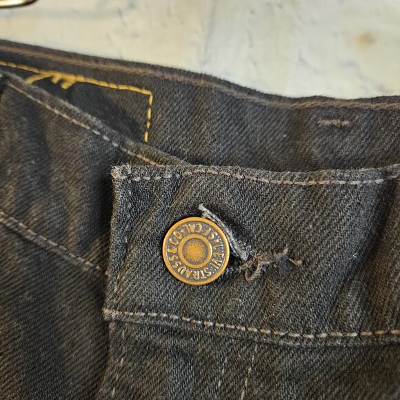 NWT Vintage 90s Levi's 550 Women’s Red Tab Relaxed Tapered Black Jeans 12 USA - Picture 3 of 8